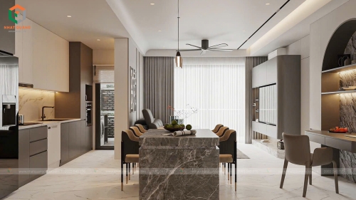 Thiết kế nội thất căn hộ căn hộ 1902 tại tòa S3.01 dự án Vinhomes Smart City - Tây Mỗ - Hà Nội